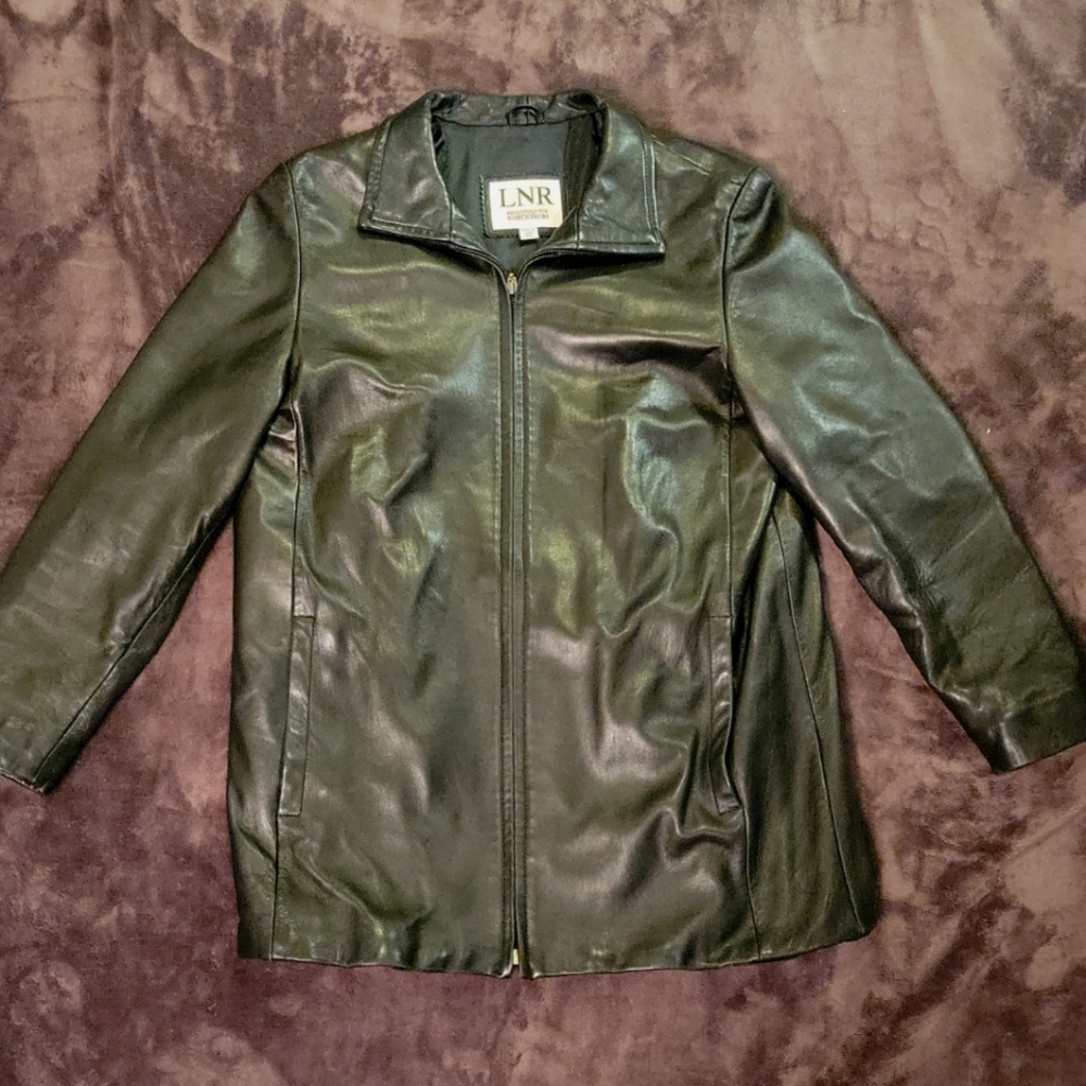 Vintage LNR Women's 100% Genuine Leather Jacket Black Size XS Nordstrom